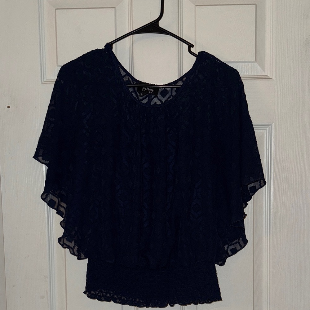 By and By Brand Dark Blue Lace Blouse size S